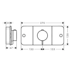 AXOR One Thermostatmodul Unterputz Für 2 Verbraucher