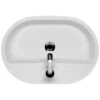 Cersanit Caspia Aufsatz-Waschtisch 60 Cm Oval Mit 1 Hahnloch Und Überlauf