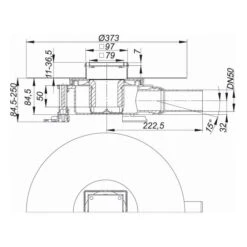 Dallmer DallDrain Bodenablauf Individual, DN 50, 10 X 10 Cm
