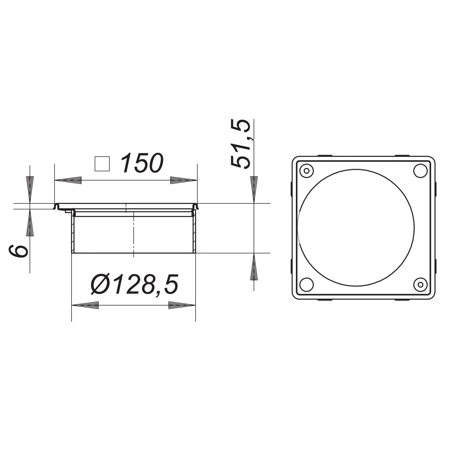 Dallmer Aufsatzrahmen V, S 15/150 â Bild 2