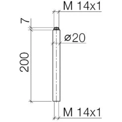 Dornbracht Verlängerung Für Standbrause 20 Cm