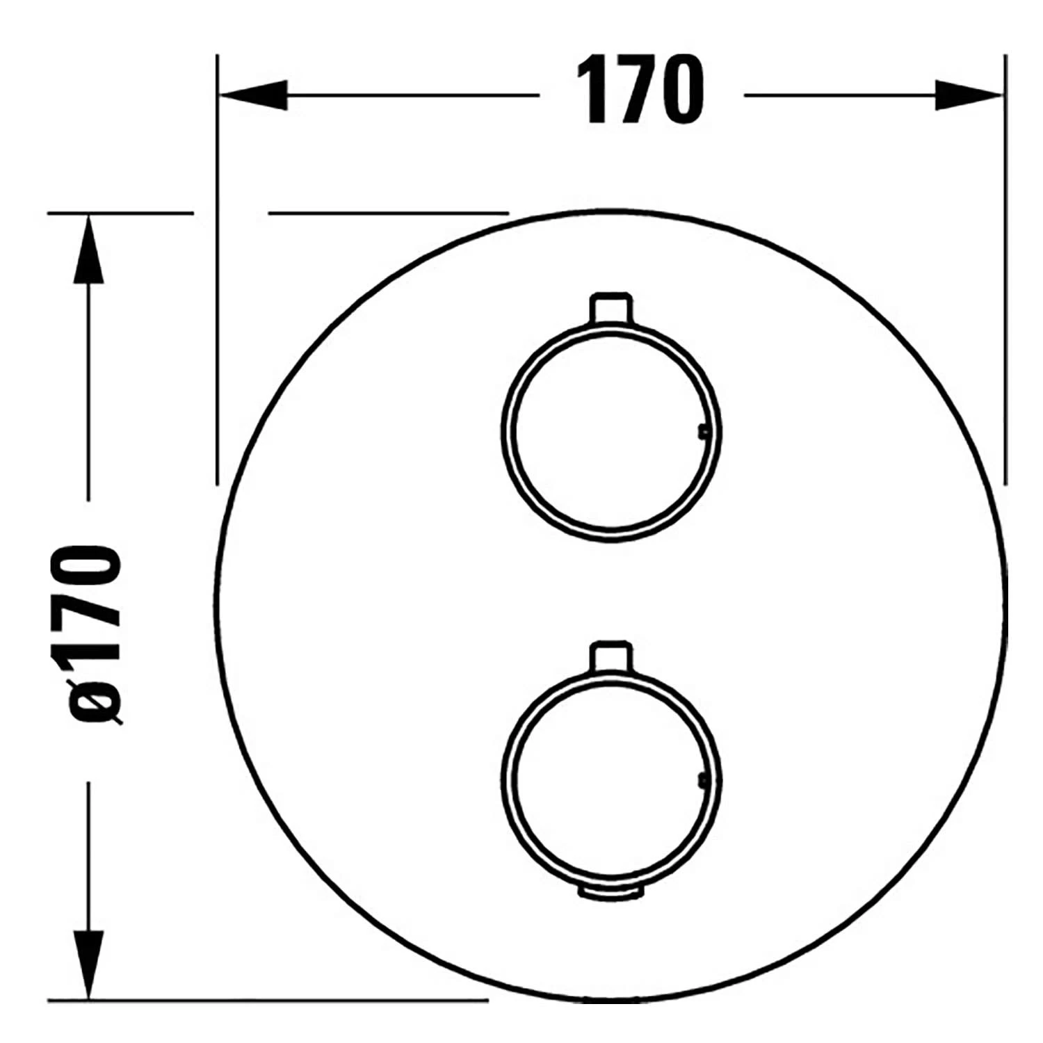 Duravit Thermostatarmaturen Thermostat Unterputz Set, Rund â Bild 2