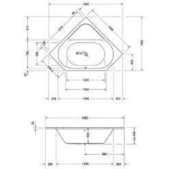 Duravit D-Code Eck-Badewanne 140 X 140 Cm