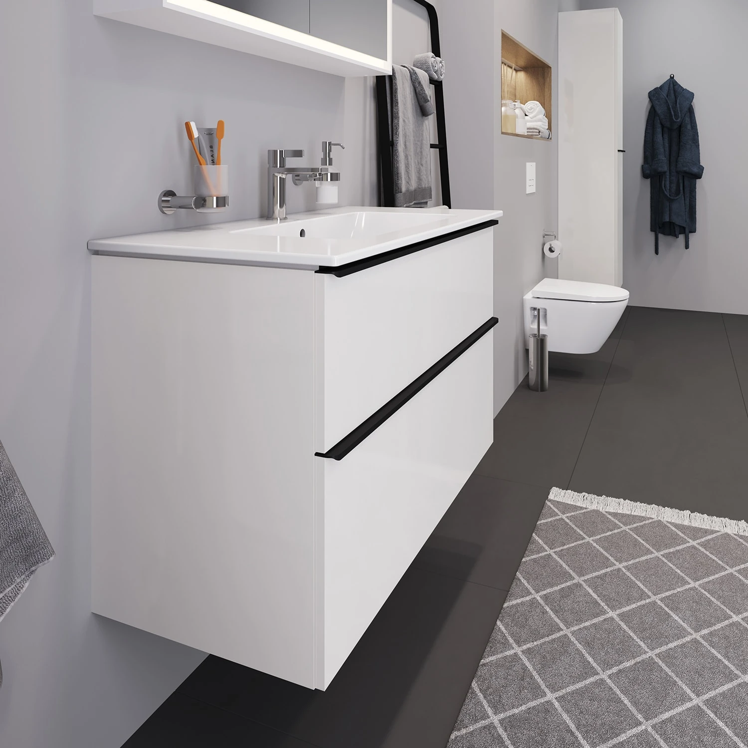 Duravit ME By Stark Waschtisch Mit D-Neo Waschtischunterschrank 101 Cm Mit 2 Auszügen – Bild 5