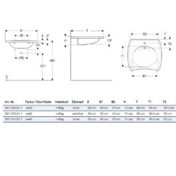 Geberit Vitalis Waschtisch 65 X 60 Cm, Barrierefrei