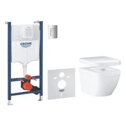 GROHE Solido Compact 5 In 1-Set Für Wand-WC Mit Euro-Keramik, Bauhöhe 113,5 Cm