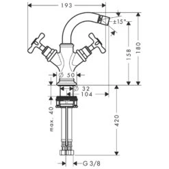 AXOR Montreux Zweigriff-Bidetarmatur