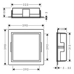 Hansgrohe XtraStoris Individual Wandnischen-Einbaubox Mit Designrahmen 30 X 10 X 30 Cm