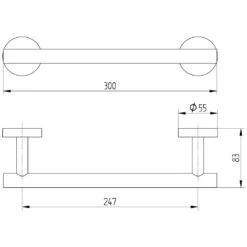 Avenarius Serie 190 Edelstahl Wannengriff 30 Cm