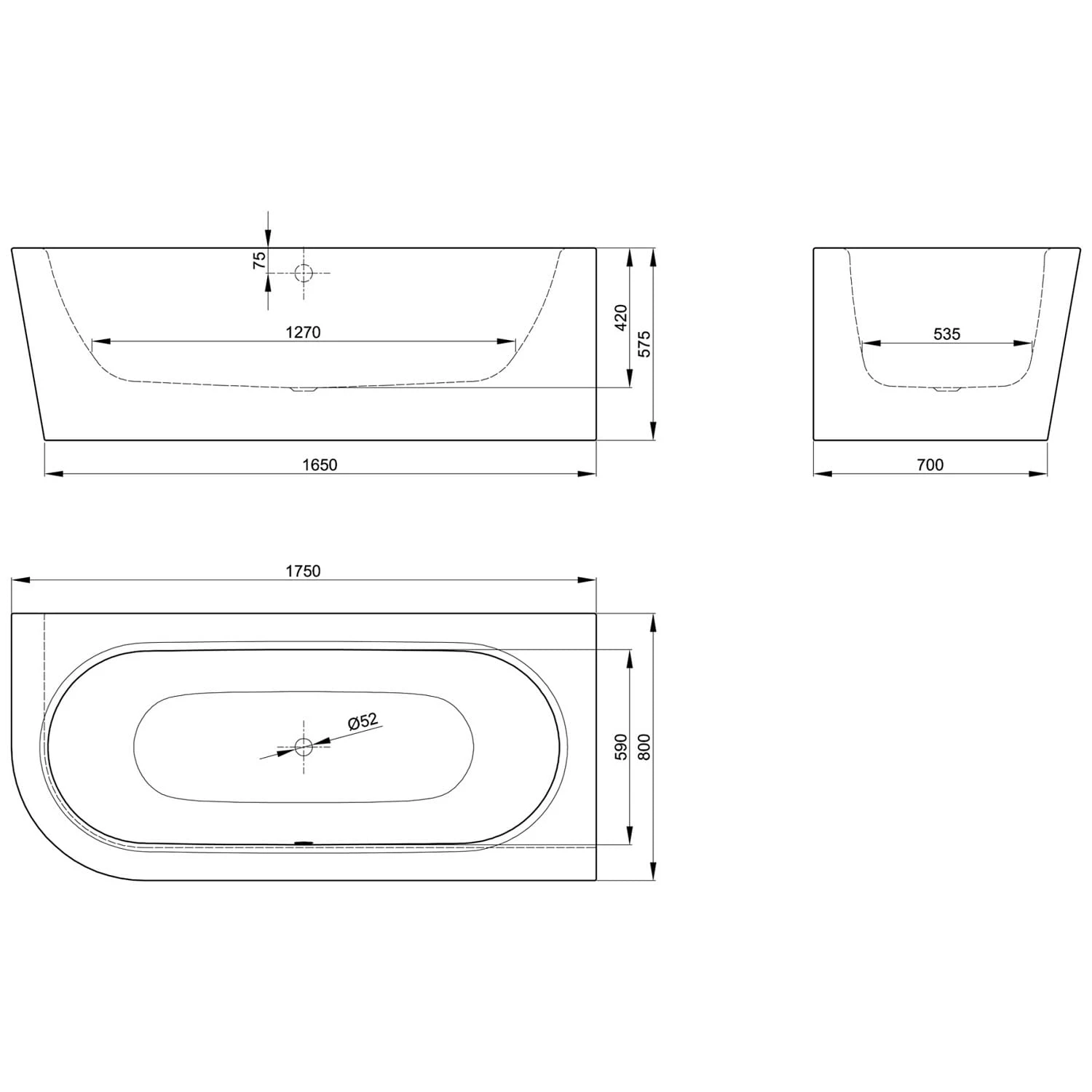 Bette Starlet V Silhouette Eckbadewanne 175 X 80 Cm – Bild 4