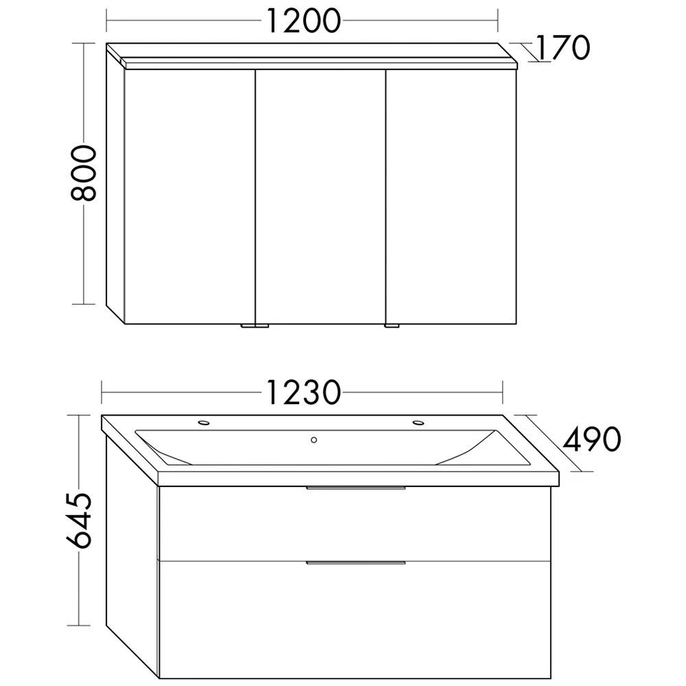 Burgbad Eqio Möbelkombination Inkl. Keramik-Doppelwaschtisch 123 Cm Links, Mit Stangengriff P95 – Bild 3