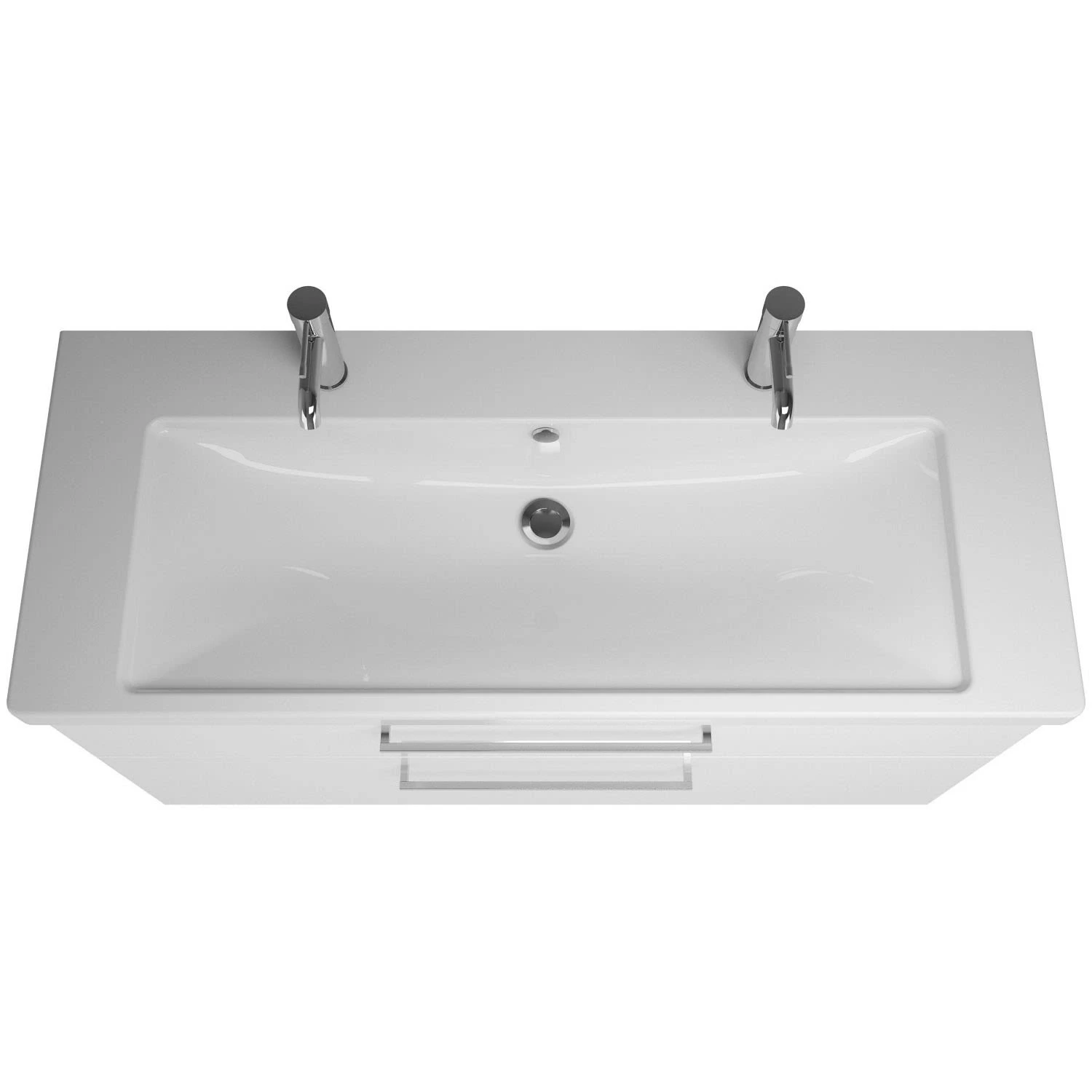 Burgbad Eqio Möbelkombination Inkl. Keramik-Doppelwaschtisch 123 Cm Links, Mit Stangengriff P95 – Bild 2