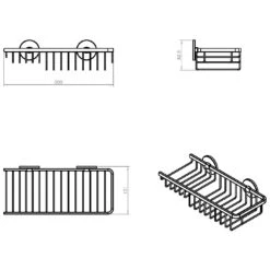 COSMIC Duo Round Wandkorb Mit Stufe Links