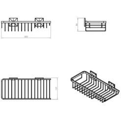 COSMIC Duo Square Wandkorb Mit Stufe Rechts