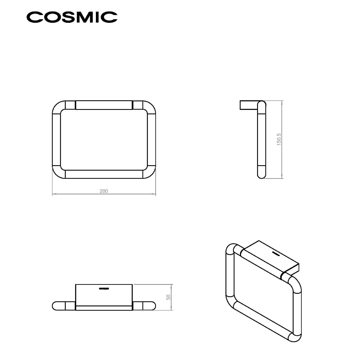 COSMIC Black & White Handtuchring