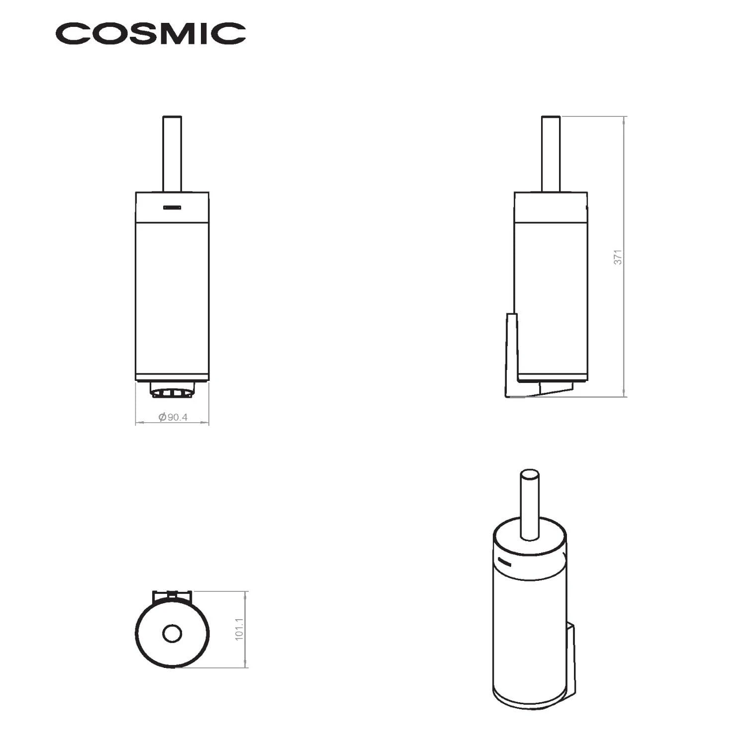 COSMIC Black & White ToilettenbĂŒrstenhalter â Bild 3