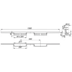 Dallmer CeraWall Individual Duo Duschrinne 130 Cm