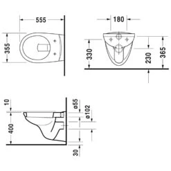 Duravit D-Code Wand-WC Basic