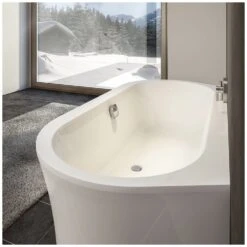 DUSCHOLUX Prime-Line Wall Ovalwanne 180 X 90 Cm