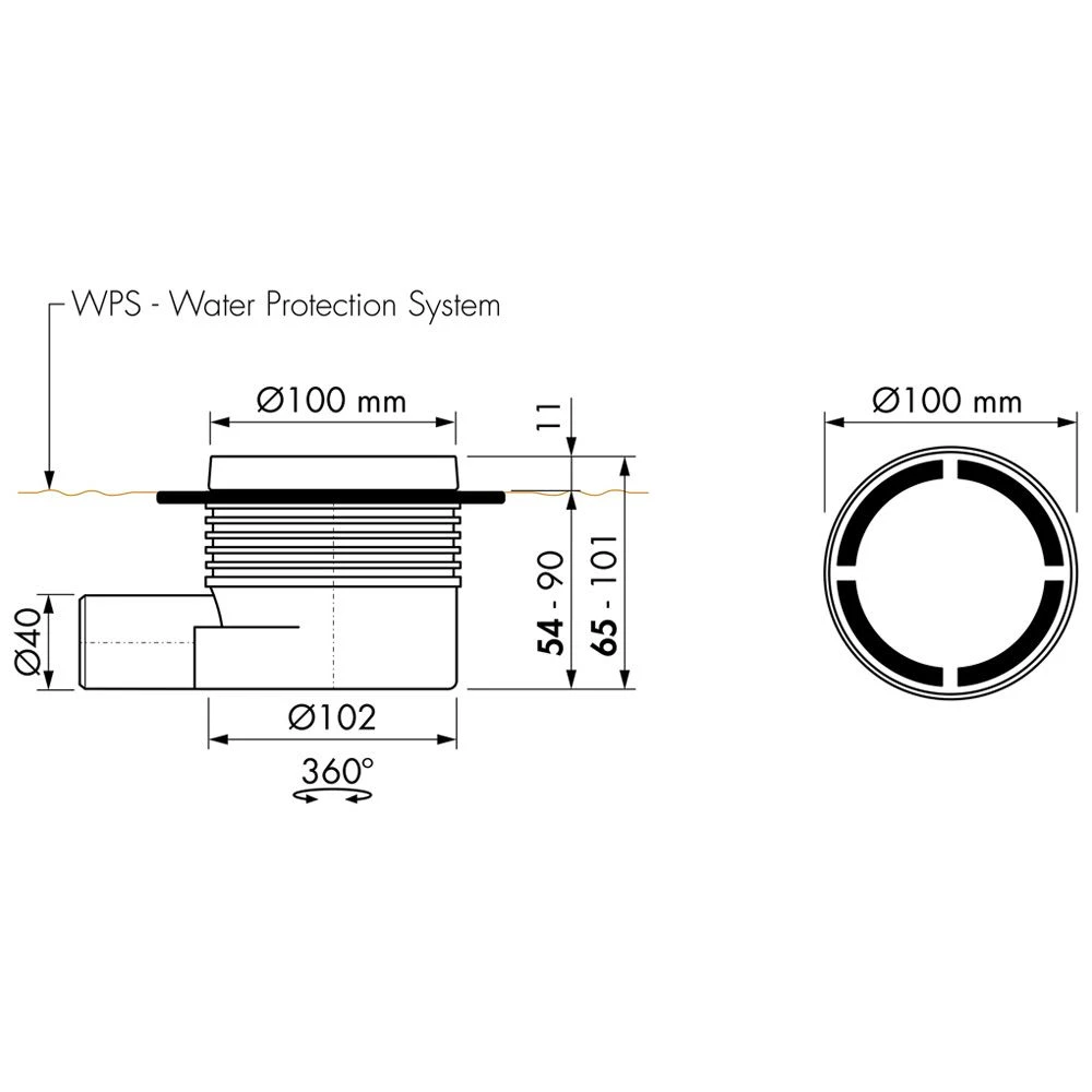 ESS Easy Drain Aqua Round Ø10 Bodenablauf Komplettset – Bild 3