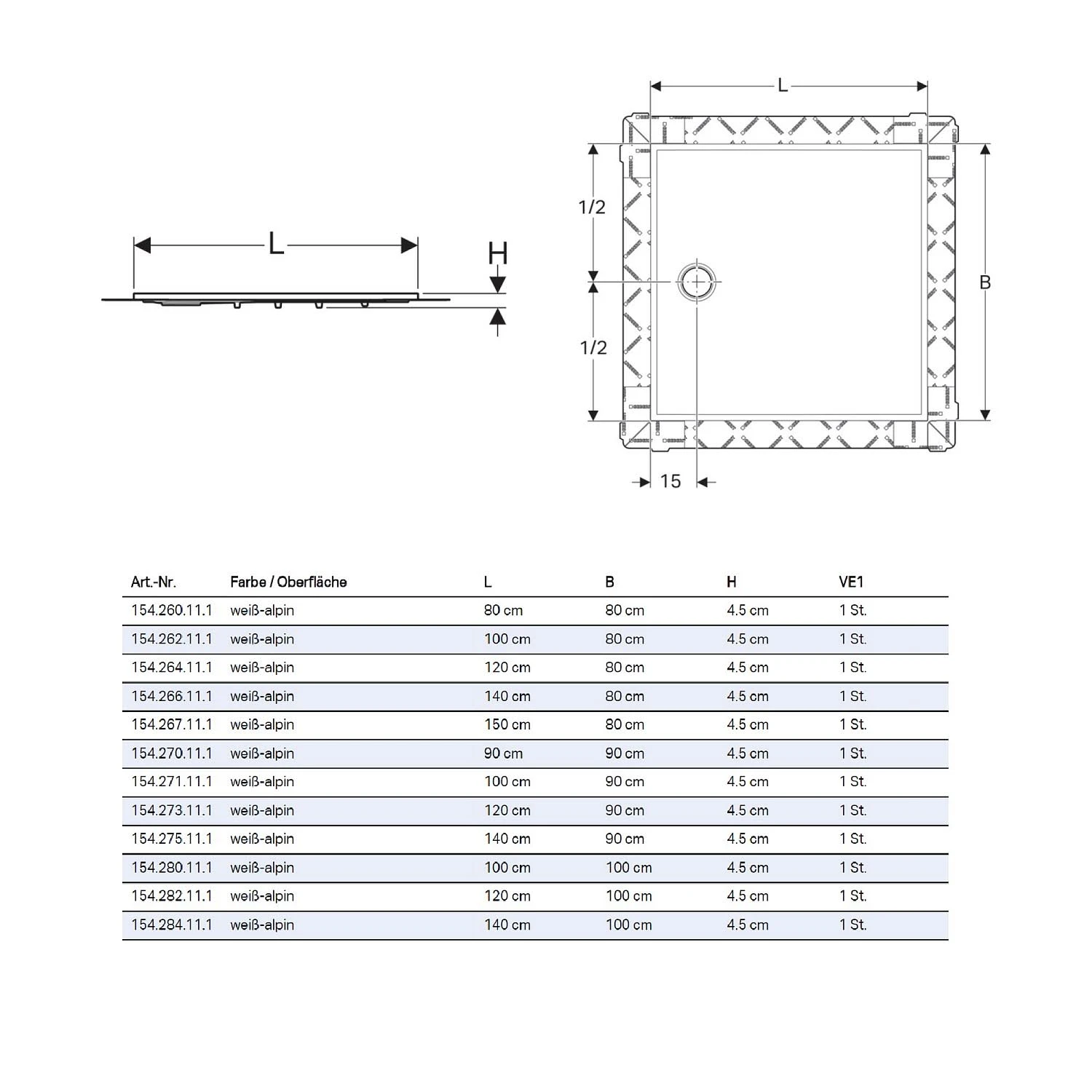Geberit Setaplano Duschfläche 140 X 100 Cm – Bild 4