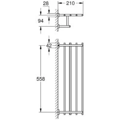 GROHE Essentials Cube Multi-Badetuchhalter