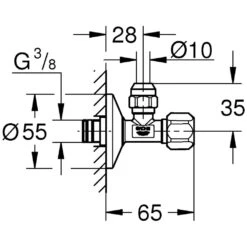 GROHE Eckventil, DN 10 Selbstdichtend