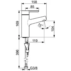 Hansa HANSADESIGNO Style Waschtisch-Einhand-Einlochbatterie