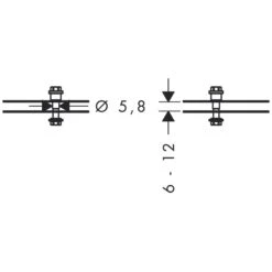 AXOR Universal Befestigungssatz Für Zweiseitige Glasmontage