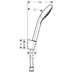 Hansgrohe Croma Select S 1jet Porter Set 125 Cm