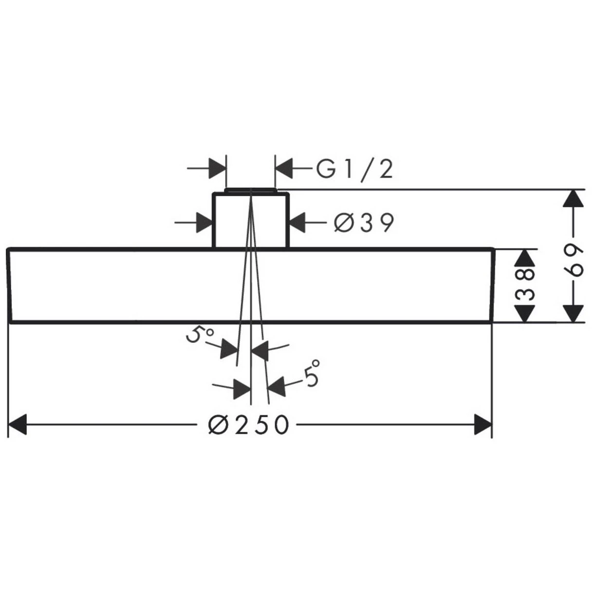 Hansgrohe Rainfinity Kopfbrause 250 1jet â Bild 2