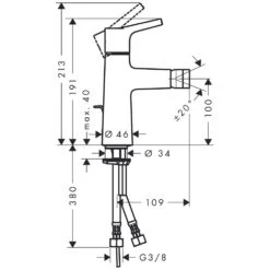 Hansgrohe Talis S Einhebel-Bidetmischer Mit Zugstangen-Ablaufgarnitur