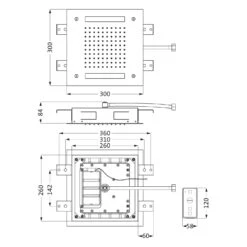 Herzbach LIVING SPA Farblicht-Regenbrause 30 X 30 Cm
