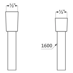 Herzbach DESIGN IX PVD COPPER STEEL Brauseschlauch 160 Cm