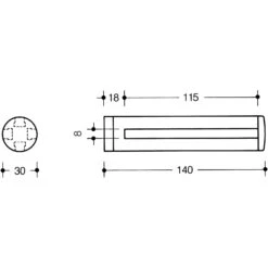 HEWI Serie 477 Glasplattenhalter Mit Distanzstück