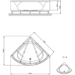 Hoesch Spectra Eck-Badewanne 140 X 140 Cm Mit Angeformter Schürze