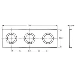 Ideal Standard Archimodule 3-Loch-Rosette 26,6 X 10 Cm