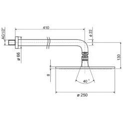 Kaja IPURI Regenbrause Ø 30 Cm Mit Wandarm