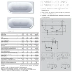 Kaldewei Centro Duo 1 Rechts 137 Eckbadewanne 180 X 80 Cm