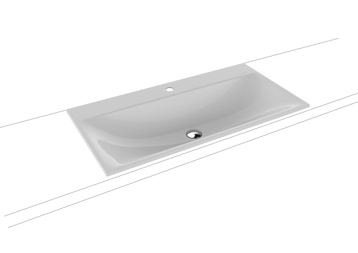 Kaldewei Silenio Einbauwaschtisch 3038 Mit 1 Hahnlochbohrung, Ohne Überlauf, 90 Cm