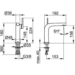 Keuco Edition 400 Einhebel-Waschtischmischer 150 Ohne Ablaufgarnitur