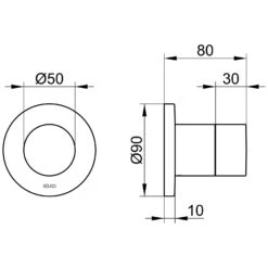Keuco IXMO Absperrventil UP DN15 Rund