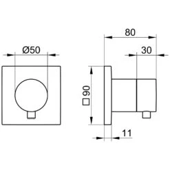 Keuco IXMO 2-Wege Umstellventil UP DN15 Eckig Mit Griff Comfort