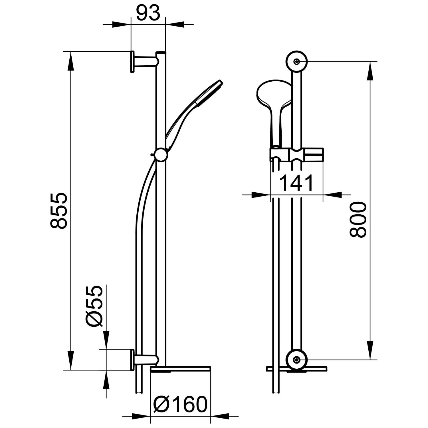 Keuco IXMO SOLO Brause-Set, Mehrfarbig, Rosette Rund – Bild 4