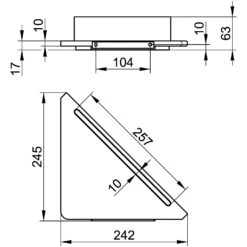 Keuco Edition 400 Eckduschablage Mit Integriertem Glasabzieher