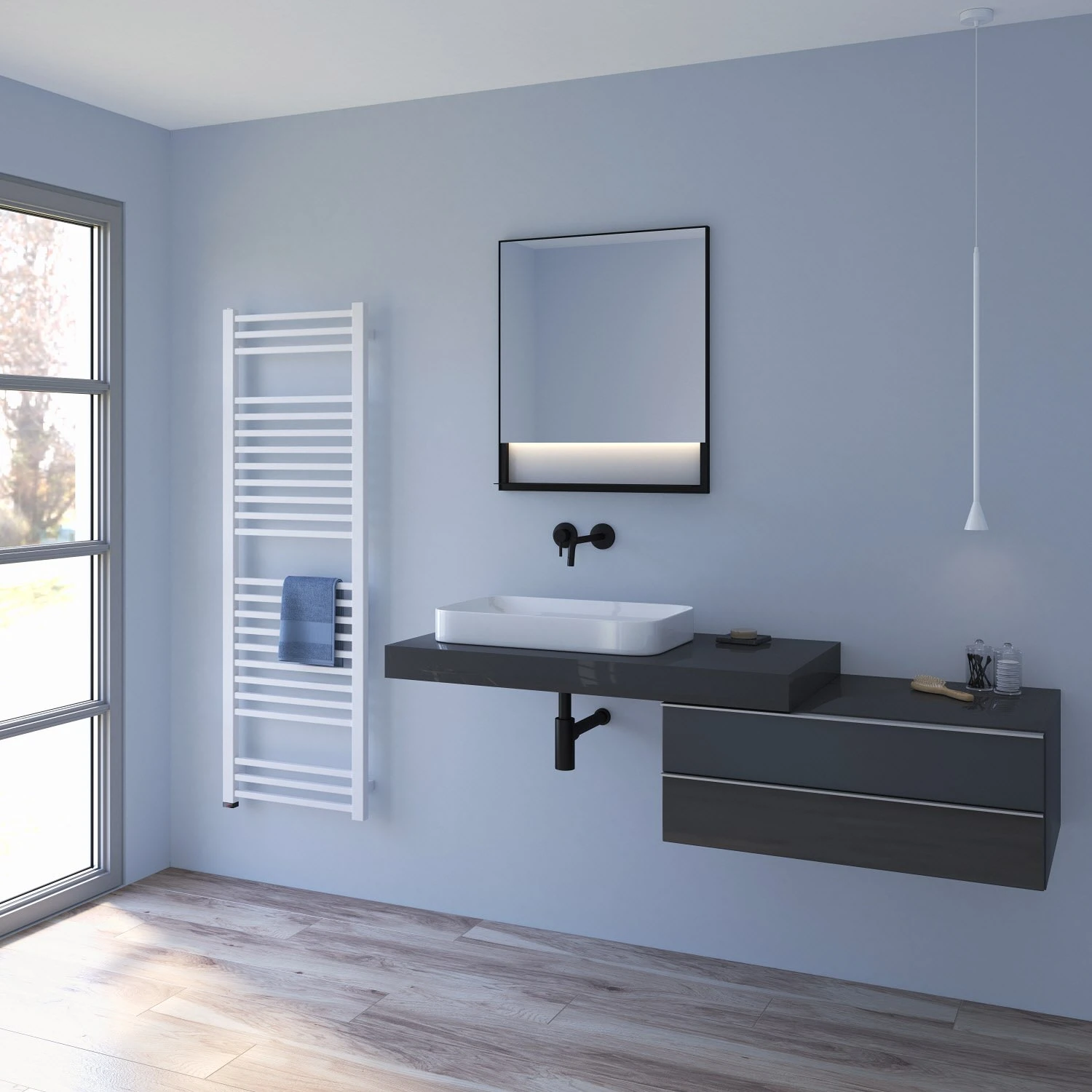 Kronenbach Cube E Elektro-Badheizkörper 60 X 151 Cm Heizpatrone Links – Bild 2