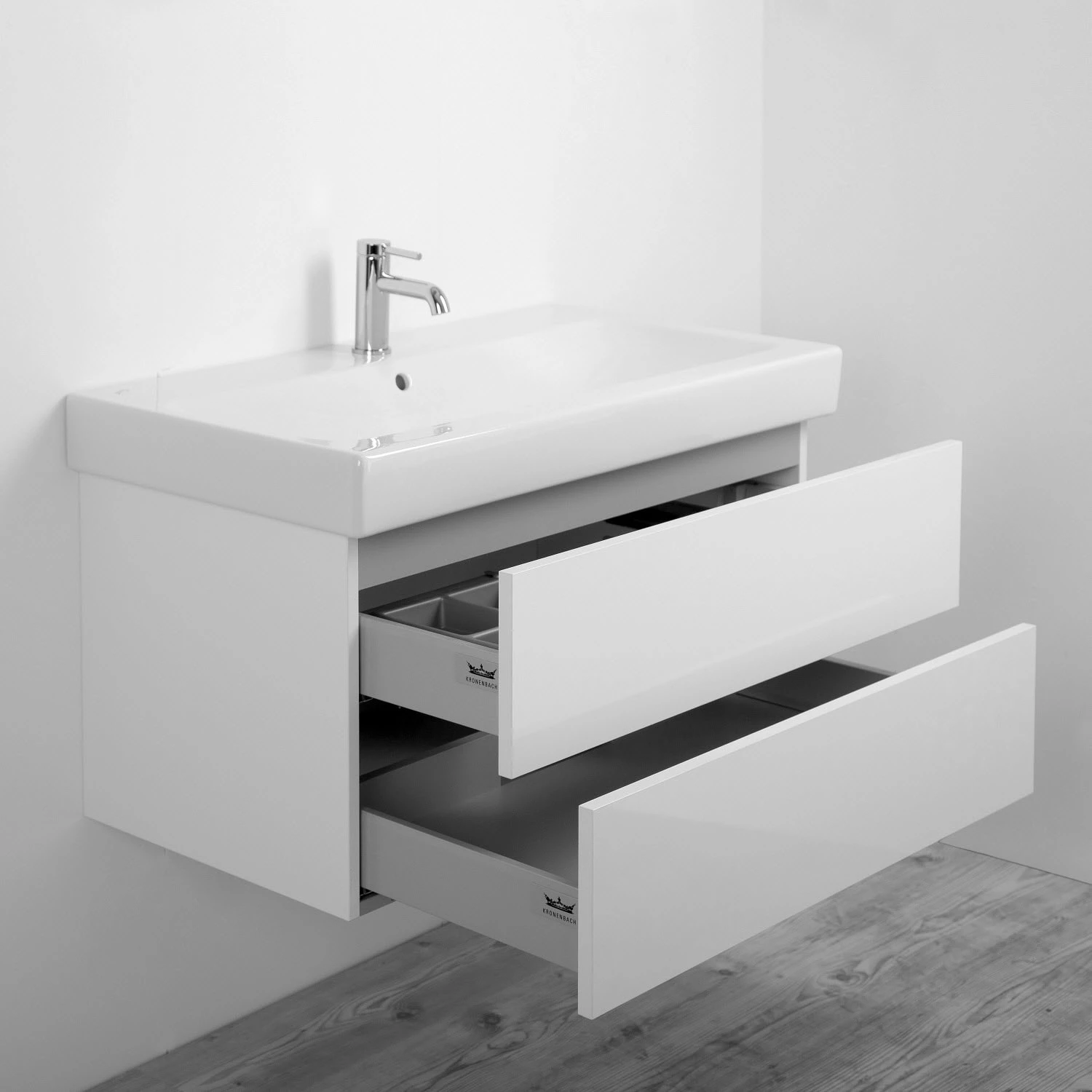 Kronenbach Plana 2.0 Waschtischunterschrank Für Geberit ICon 60 Cm Mit 2 Auszügen – Bild 2