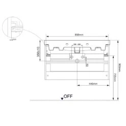 Lanzet K1 Waschtischunterschrank 89,5 Cm