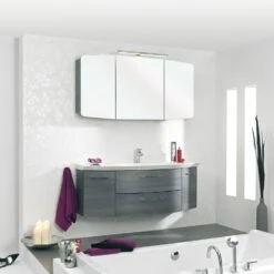 Pelipal Cassca Mineralmarmor-Waschtisch 109 Cm Mit LED Zusatzbeleuchtung