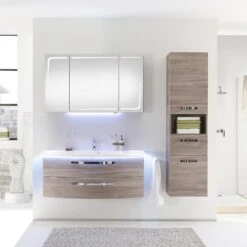 Pelipal Serie 7005 (Solitaire) Spiegelschrank 120 X 17 X 70 Cm Mit Waschplatzbeleuchtung, Modul Unten